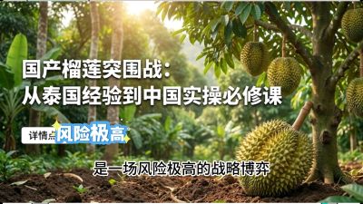 第一节：榴莲突围战：选址决策指南，告别赌运气，用硬指标圈定&ldquo;优生，课程：《国产榴莲突围战：从泰国经验到中国实操的8堂必修课（高阶实战版）》