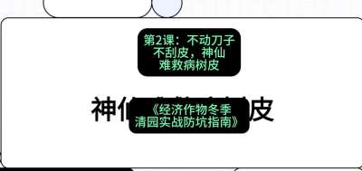第2节：【物理手段】不动刀子不刮皮，神仙难救病树皮，课程：《经济作物冬季清园&middot;实战防坑指南》#识农AI