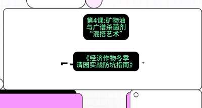 第4节：【替代方案】矿物油与广谱杀菌剂的&ldquo;混搭艺术&rdquo;，课程：《经济作物冬季清园&middot;实战防坑指南》#识农AI