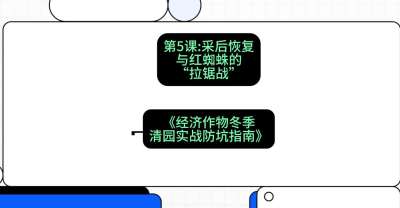 第5节：【柑橘清园】采后恢复与红蜘蛛的&ldquo;拉锯战&rdquo;，课程：《经济作物冬季清园&middot;实战防坑指南》#识农AI